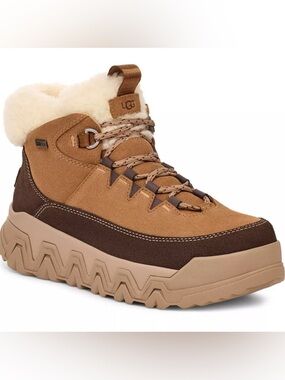 NEW UGG TerreTail Cozy Lace Waterproof Boots in Chestnut